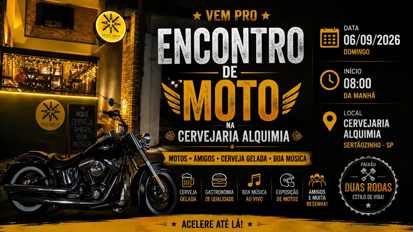 Encontro de Moto na Cervejaria Alquimia